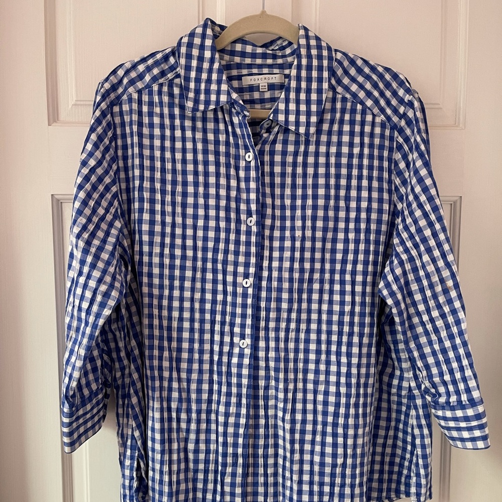 Check non-iron Foxcroft Blouse
